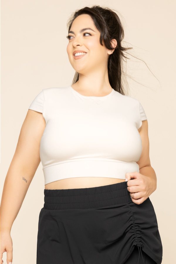 Baby Crop Tee - Cream