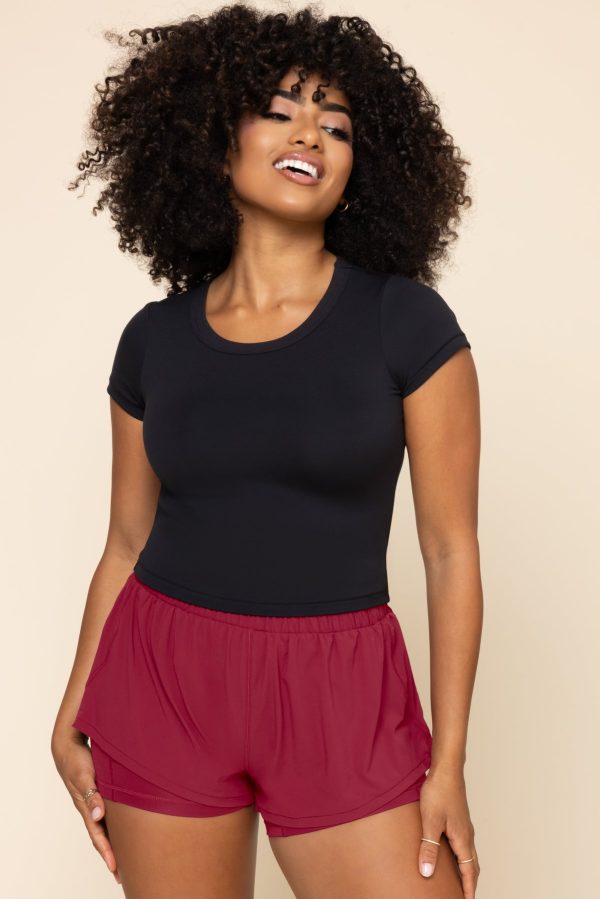 Call Me Baby Tee (Cropped) - Black