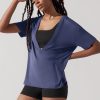 Daring Deep V Tee - Dark Navy