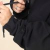Half Zip Warm Up Hoodie - Black