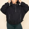 Half Zip Warm Up Hoodie - Black