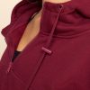 Half Zip Warm Up Hoodie - Crimson