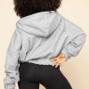 Half Zip Warm Up Hoodie - Heather Grey