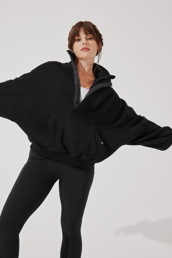 OoeyGooeyHalfZip-Black-E1016_2242-Edit.jpg Ooey Gooey Half Zip Sweater - Black