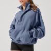 Ooey Gooey Half Zip Sweater - Blue Dusk