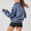 Ooey Gooey Half Zip Sweater - Blue Dusk