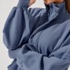 Ooey Gooey Half Zip Sweater - Blue Dusk