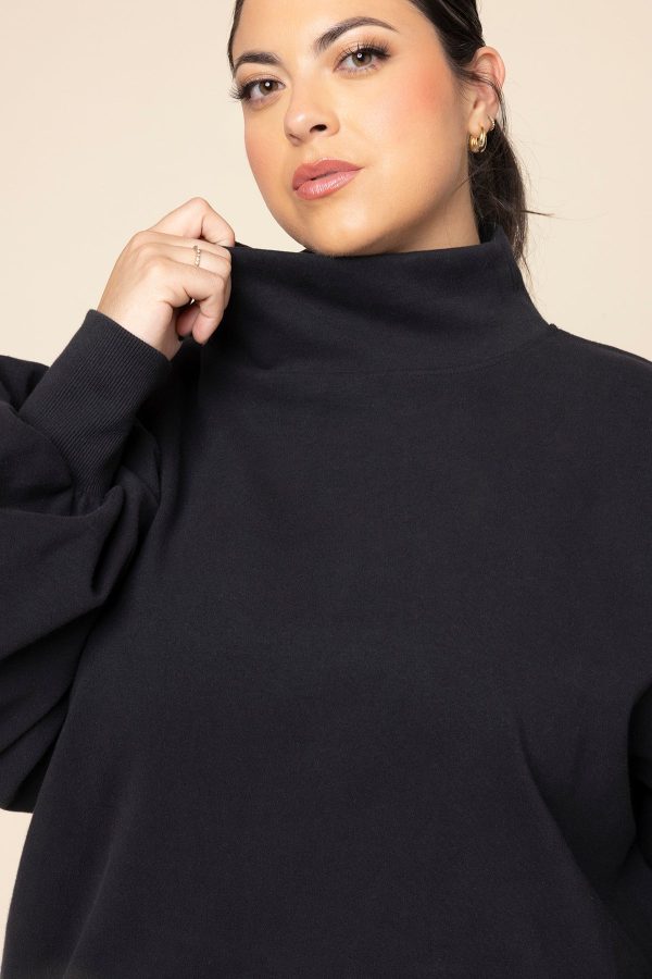 OoeyGooeyMockNeckSweatshirtwithPockets-Black_30143.jpg Ooey Gooey Mockneck Sweatshirt with Pockets - Black