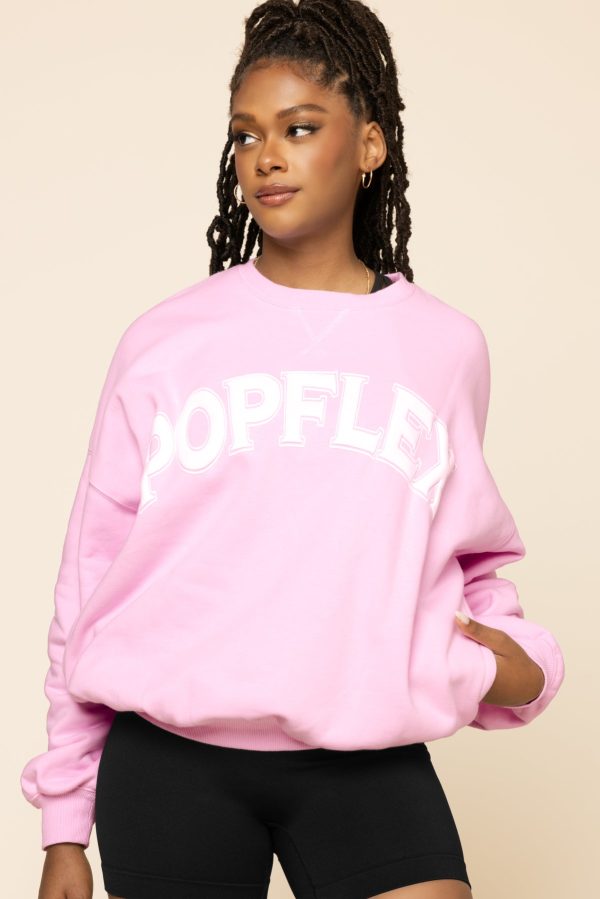 POPFLEX® Cloud Crewneck Sweater - Pink Crush