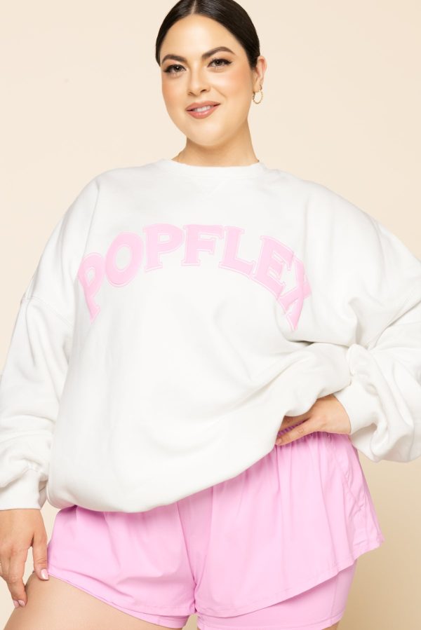 POPFLEX® Cloud Crewneck Sweater - White