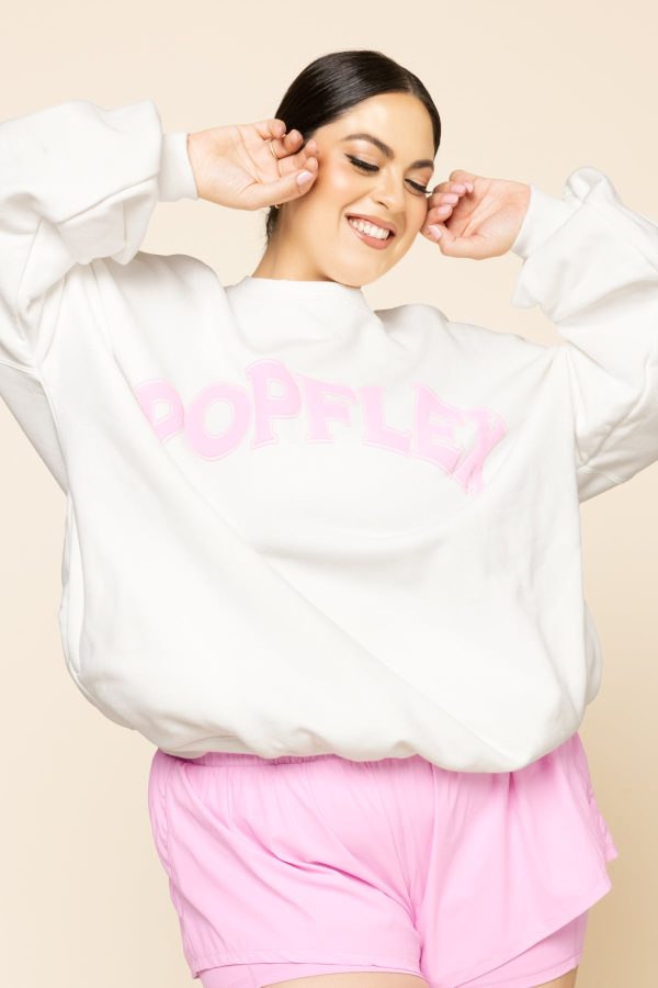 POPFLEX® Cloud Crewneck Sweater - White