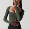 Sweetheart Long Sleeve Crop Top - Forestwood