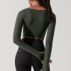 Sweetheart Long Sleeve Crop Top - Forestwood